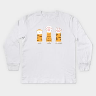 Rock Paper Scissors Cats Kids Long Sleeve T-Shirt